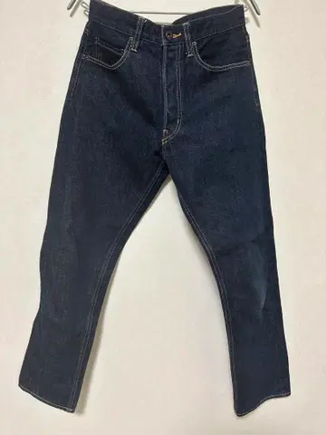 OUTIL / 우티 다크 네이비 셀비지 테이퍼드 데님 팬츠 사이즈 24