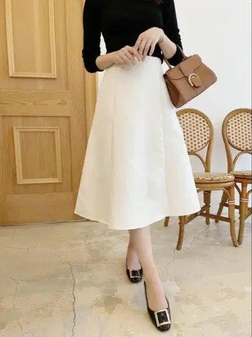 ENEU flower jacquard a-line skirt