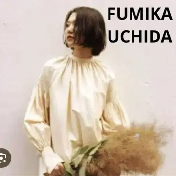 FUMIKA UCHIDA 실크 샨탄 블라우스 2way 베이지 36