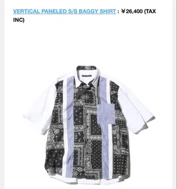 ZORNHET VERTICAL PANELED S/S BAGGY SHIRT