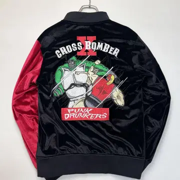 새상품급 PUNKDRUNKERS 스카잔 벨로아 자수 블랙