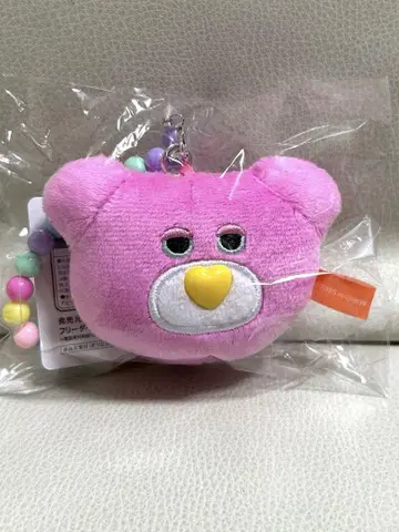 mojojojo 비즈 체인 달린 페이스 마스코트 곰 핑크