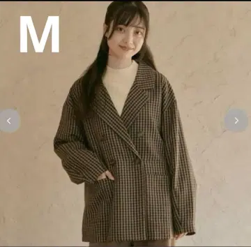 [ 새상품 ] 시마무라 choco님 체크 테일러드 자켓 M