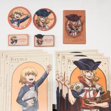 Dr.STONE 로프트 나나미 류스이 렌티큘러 카드 캔뱃지 세트