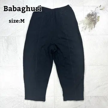 [ Babaguri ] 요건 레일 벌룬 팬츠 린넨 알파카 블랙 M