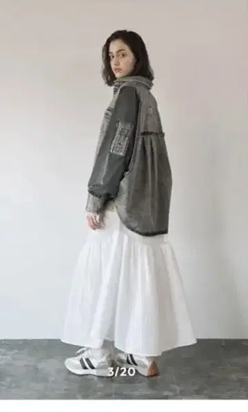아카네 데님 블루종 그레이