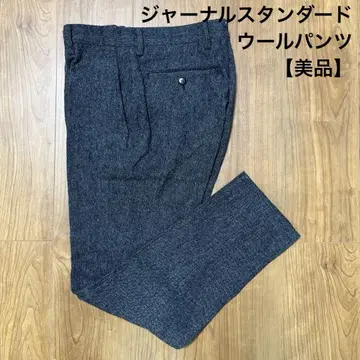 저널 스탠다드 슬랙스 다크 그레이 울 팬츠