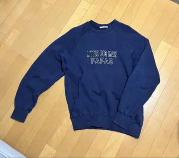 90s PAPAS 네이비 맨투맨