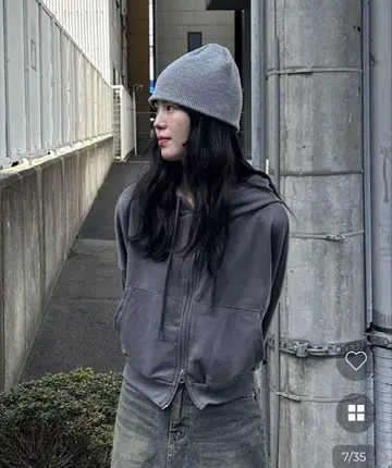 누구 sep19 더블 지퍼 후드티