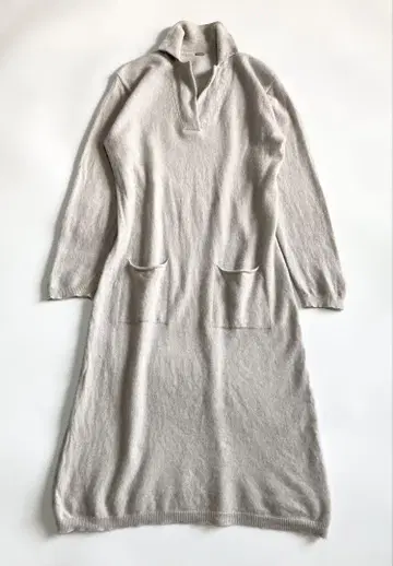 (m7) 마가렛호웰 /size F/니트 드레스/울/베이지