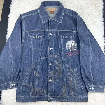 arme 데님 자켓 2XL 자수 빅 사이즈 오버 사이즈