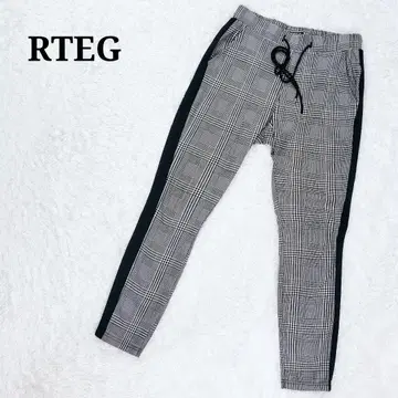 RTEG 아담스 저글러 체크 무늬 라인 스키니 팬츠 Small