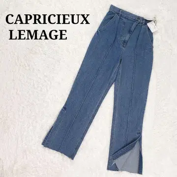 CAPRICIEUX LEMAGE 센터 절개 스트레치 슬릿 데님