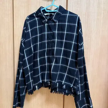 ZARA 체크 무늬 크롭 셔츠 자라 셔츠 체크 셔츠