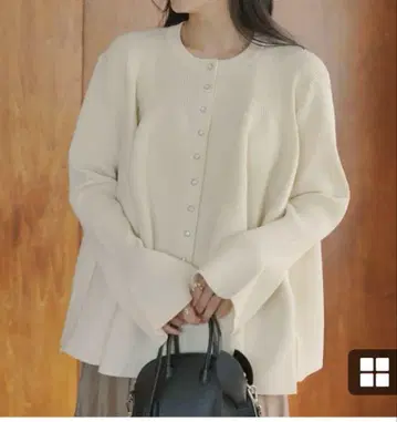 meri 미일리 SHIORI x MERI 볼륨 페플럼 가디건