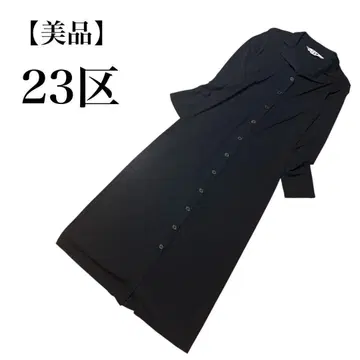 [ 새상품급 ] 23구 셔츠 원피스 롱 기장 버튼 블랙 M