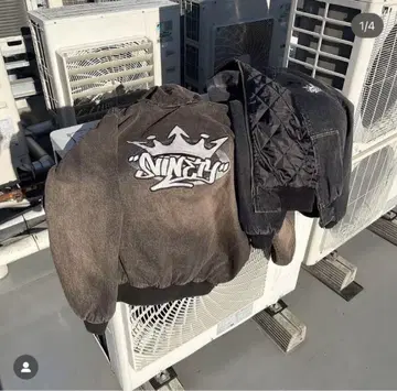 9090 King Logo Denim Quilted Jacket
