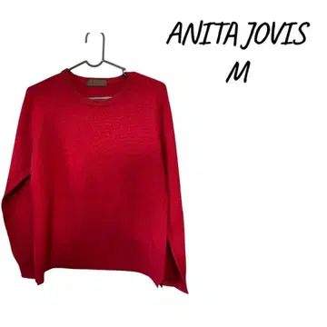 [ 새상품급 ] ANITA JOVIS M 레드 니트 캐시미어 100%