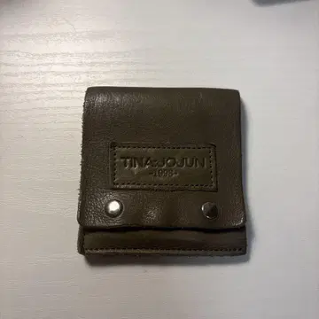 TINAJOJUN 천연 가죽 미니 지갑 카키