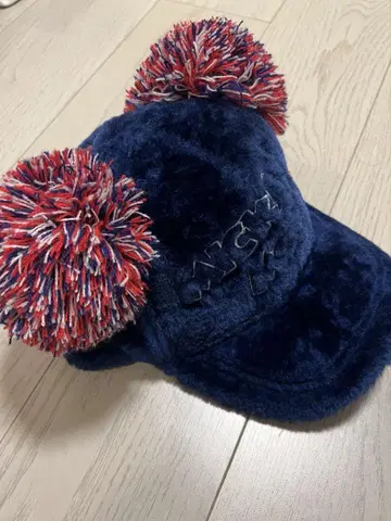 미키마우스 폼폼 포함 캡 네이비