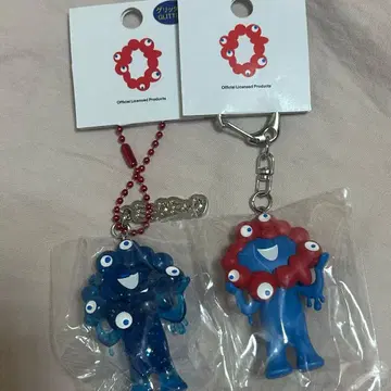 오사카 간사이 박람회 미야쿠미야쿠 입체 pvc 키링 글리터 2개 세트