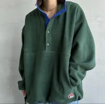 BEN DAVIS 플리스 자켓 M 그린 컬러