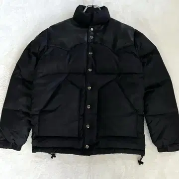 H BAR C 다운 자켓 S 가죽 절개 레어 빈티지 블랙