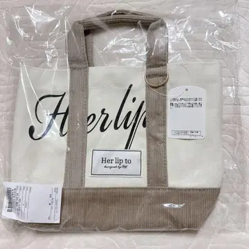 herlipto mini tote / ivory