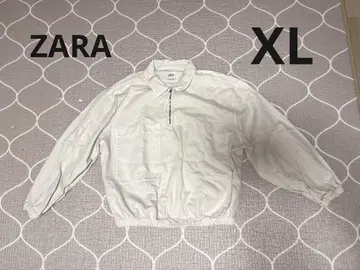 ZARA 아이보리 하프 지퍼 XL