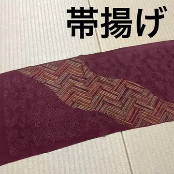 오비 장식 천 염색 버건디