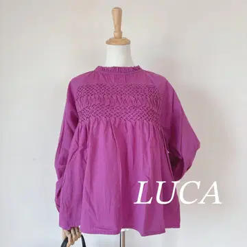 [ 새상품급 ] LUCA 스모킹 블라우스 퍼플 여성용