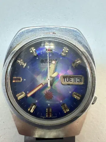 SEIKO 자동 태엽 손목시계 블루 7019-7320