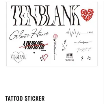 TENBLANK 타투 스티커 1 시트 이벤트 굿즈