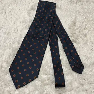 ETRO 네이비 도트 무늬 넥타이