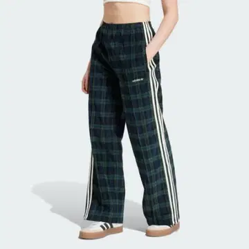 adidas 코듀로이 타탄 와이드 레그 팬츠