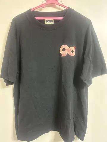 9090 블랙 T셔츠 프론트 로고