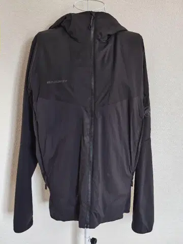 MAMMUT 남성용 라임 라이트 인플렉스 후디드 블랙