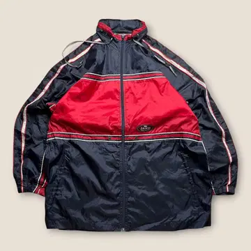 80s JAKO 나일론 자켓 빈티지 레드 네이비 자수 포함