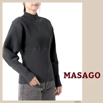 마사고/MASAGO 볼륨 소매 하이넥 스웨터 [ 새상품 ]