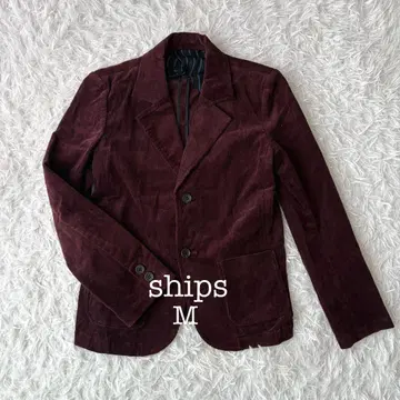 쉽스 SHIPS 코듀로이 자켓 와인 레드 일본제 M 가을 코디