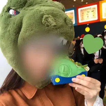 USJ 한정판 푹신푹신 그린 공룡 모자
