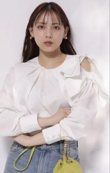 Mystrada 미사용 새상품 아지메 리본 블라우스