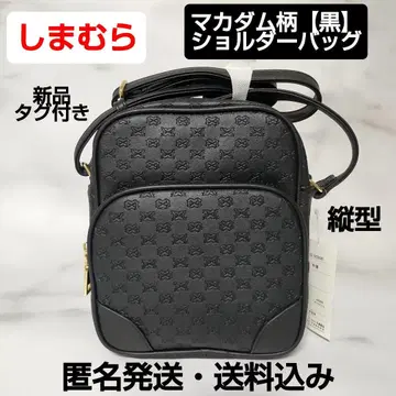 시마무라 마카담 무늬 [블랙] 숄더백 택 포함 새상품