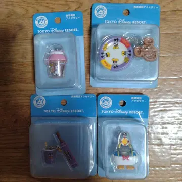 도쿄 디즈니 리조트 핸드폰 액세서리 4개 세트 2레어품