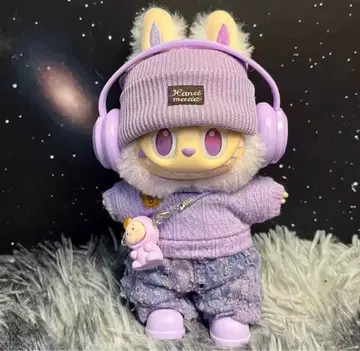 Labubu 라부부 보라색 옷 갈아입기 의류 세트