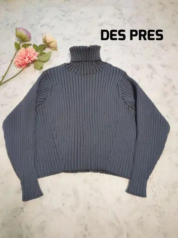 DES PRES 데프레스 하이넥 리브 니트 투모로우랜드
