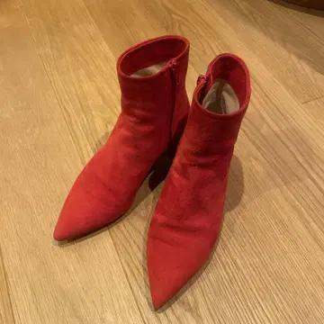 PELLICO 레드 스웨이드 숏부츠