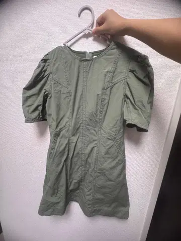 MOUSSY 반팔 올리브 그린 원피스 사이즈 1
