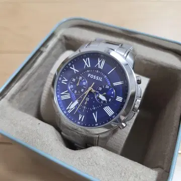 FOSSIL 파랑 다이얼 쿼츠 손목시계