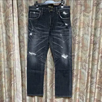 리 데미지 가공 스트레이트 데님 34 사이즈